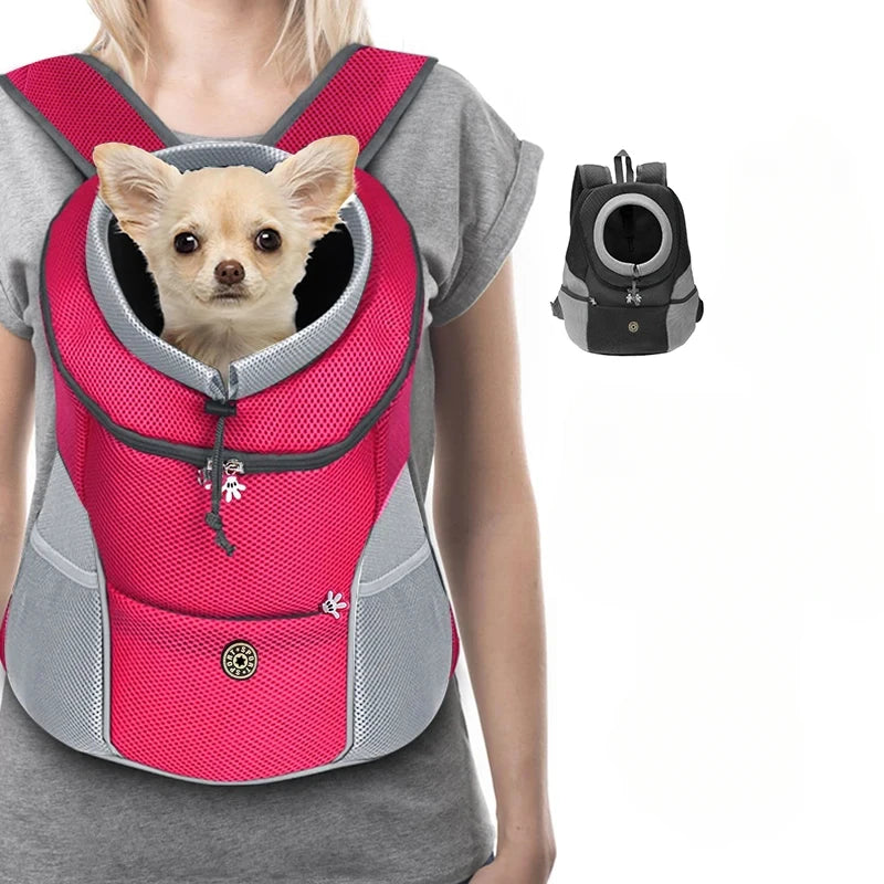 Load image into Gallery viewer, Portable Pet Backpack Chest Carrier Breathable Travel Bag for Small Dogs &amp; Cats
