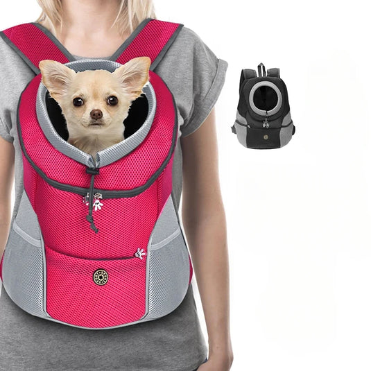 Portable Pet Backpack Chest Carrier Breathable Travel Bag for Small Dogs & Cats