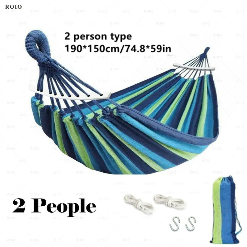 Load image into Gallery viewer, Thickened Canvas Camping Hammock Chair – Single Person with Travel Bag
