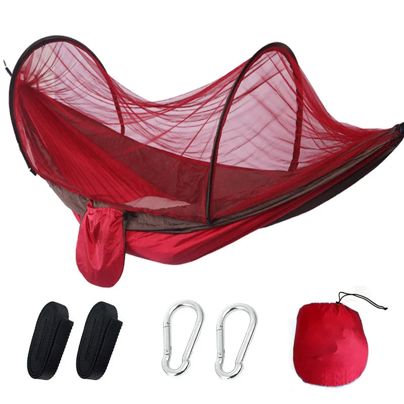 Load image into Gallery viewer, Anti-Mosquito Parachute Camping Hammock – Single &amp; Double Sizes
