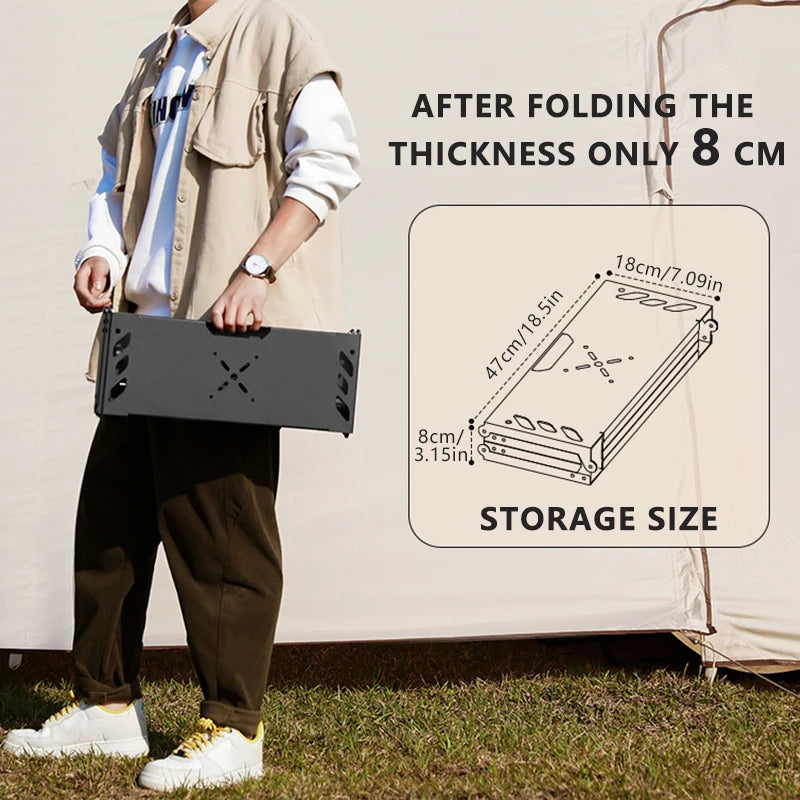 Load image into Gallery viewer, Folding Tactical Camping Table | Adjustable Height Aluminum Alloy | IGT Side Rack Outdoor Desk
