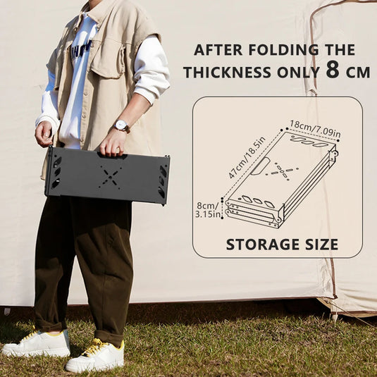 Folding Tactical Camping Table | Adjustable Height Aluminum Alloy | IGT Side Rack Outdoor Desk