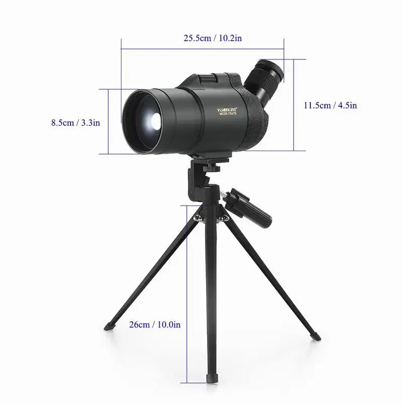 Load image into Gallery viewer, Visionking Light Weight 25-75x70 Spotting Scope Powerful Refraction BAK4 FMC Birdwatching Camping Shooting Telescope With Tripod
