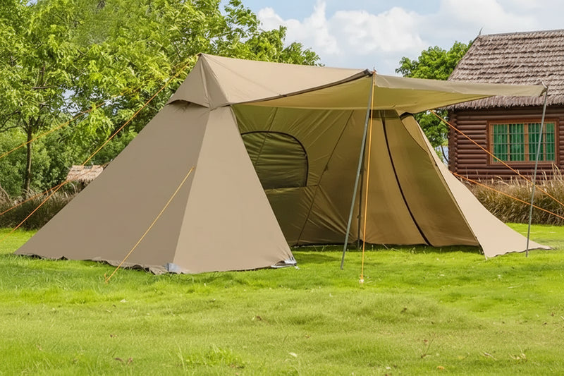 Load image into Gallery viewer, Double-Peak All-Weather Base Camp Shelter | A-Frame Tent with Cloud Cover Canopy
