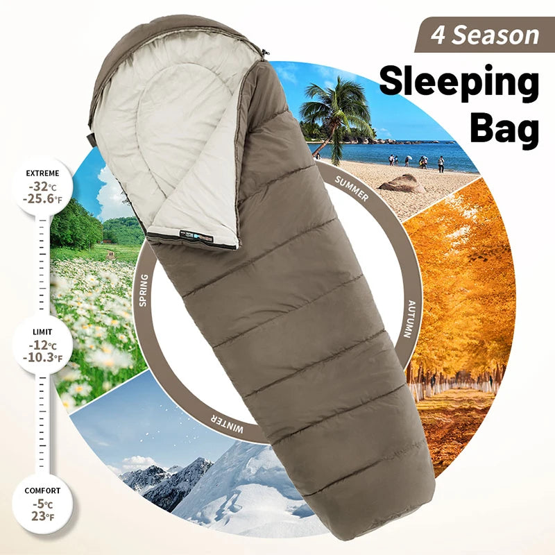 Load image into Gallery viewer, Naturehike Sleeping Bag MJ300 -1℃ Lightweight MJ600 -12℃ Mummy Sleeping Bag Outdoor Camping Cotton Winter Sleeping Bag
