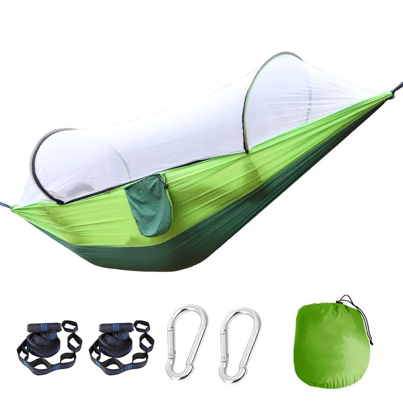 Load image into Gallery viewer, Anti-Mosquito Parachute Camping Hammock – Single &amp; Double Sizes
