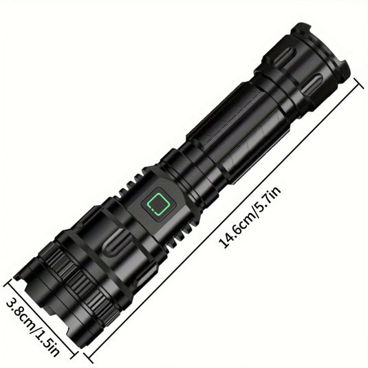 LED Emergency Handheld Flashlight, 1Pack, Adjustable Focus, Water Resistant, 3 Modes, Tactical Torch for Hurricane, Camping, Dog