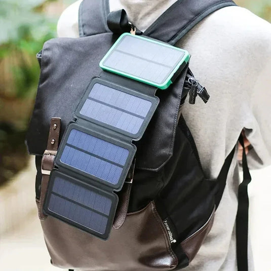 200000mAh Solar Power Bank | Foldable Panel Fast Charging | Waterproof Outdoor Camping Battery