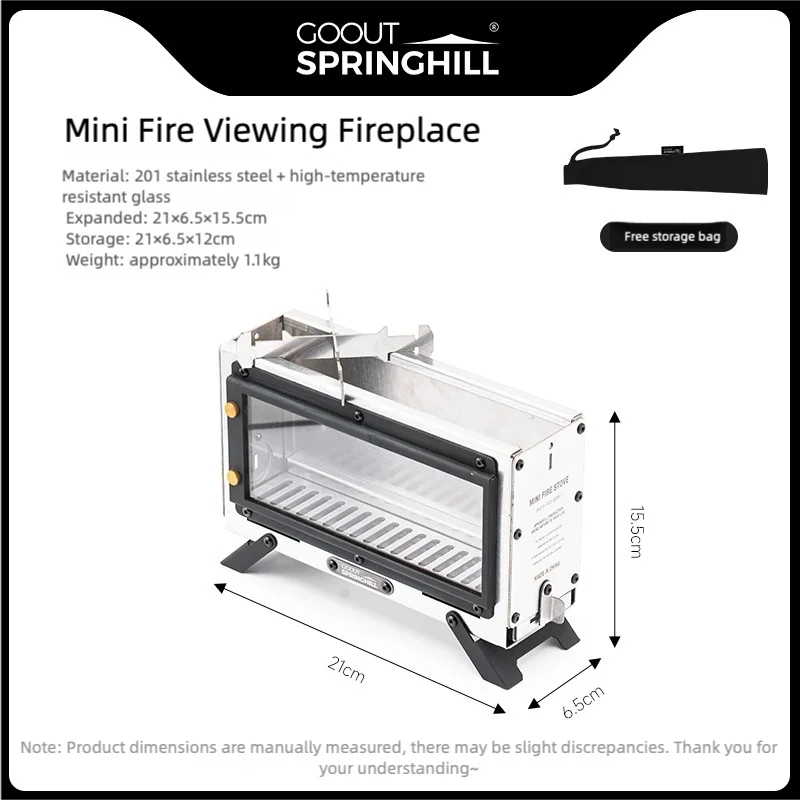 Load image into Gallery viewer, Goout Springhill Mini Fire Pit | Outdoor Camping Firewood Stove Compact Portable Folding Tabletop
