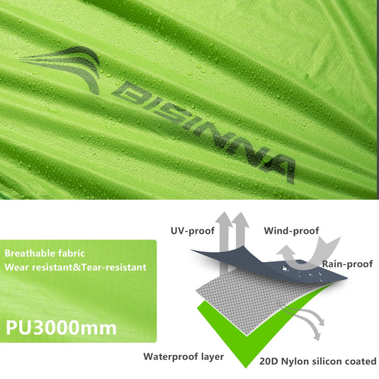 BISINNA 2-Person Ultralight Trekking Tent – Lightweight, Waterproof, and Trail-Ready