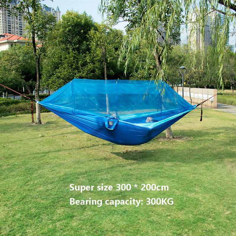 Load image into Gallery viewer, Double Mosquito Net Hammock, Outdoor Camping, Anti-Rollover, Oversized Umbrella Cloth, Anti-Rollover Cloth, 300 × 200cm
