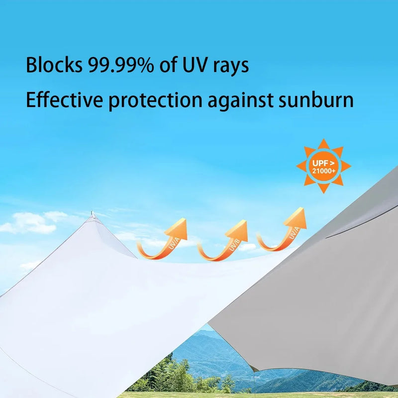 Load image into Gallery viewer, Silver Glue Butterfly Tent – Oversized Rainproof Sun Shelter for Outdoor Camping and Picnic Events
