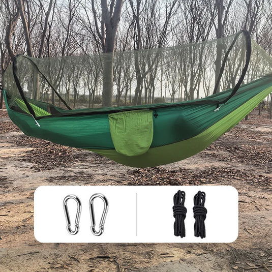 Anti-Mosquito Parachute Camping Hammock – Single & Double Sizes