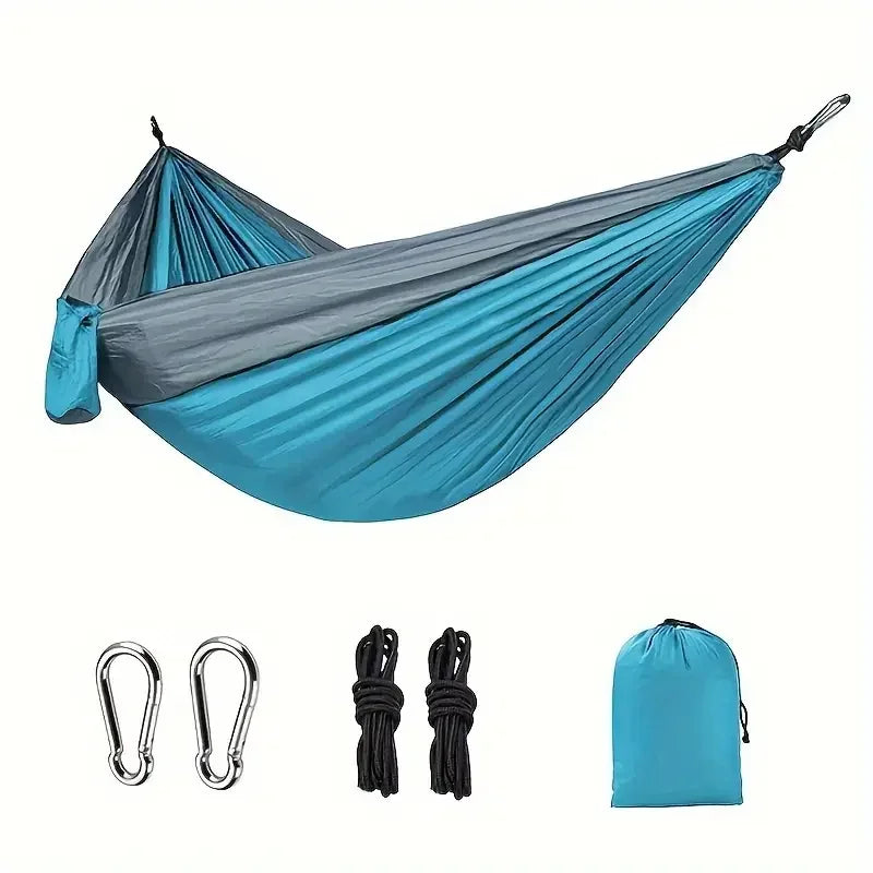 Load image into Gallery viewer, Lightweight Camping Hammock with Tree Straps – Tear-Resistant Nylon Gear for Outdoor &amp; Indoor Use
