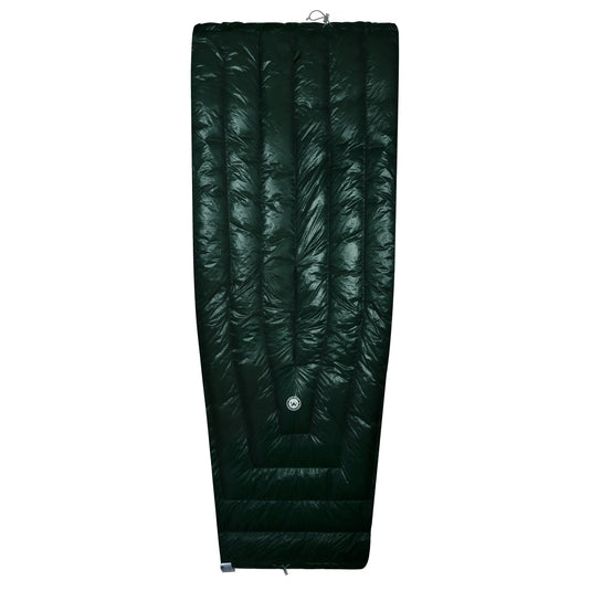 Green sleeping pad on a white background