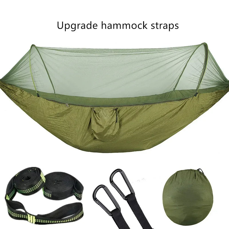 Load image into Gallery viewer, 2023 Lightweight Camping Hammock with Pop-Up Mosquito Net – Portable Parachute Hammock for Outdoor Sleeping, Travel &amp; Hiking
