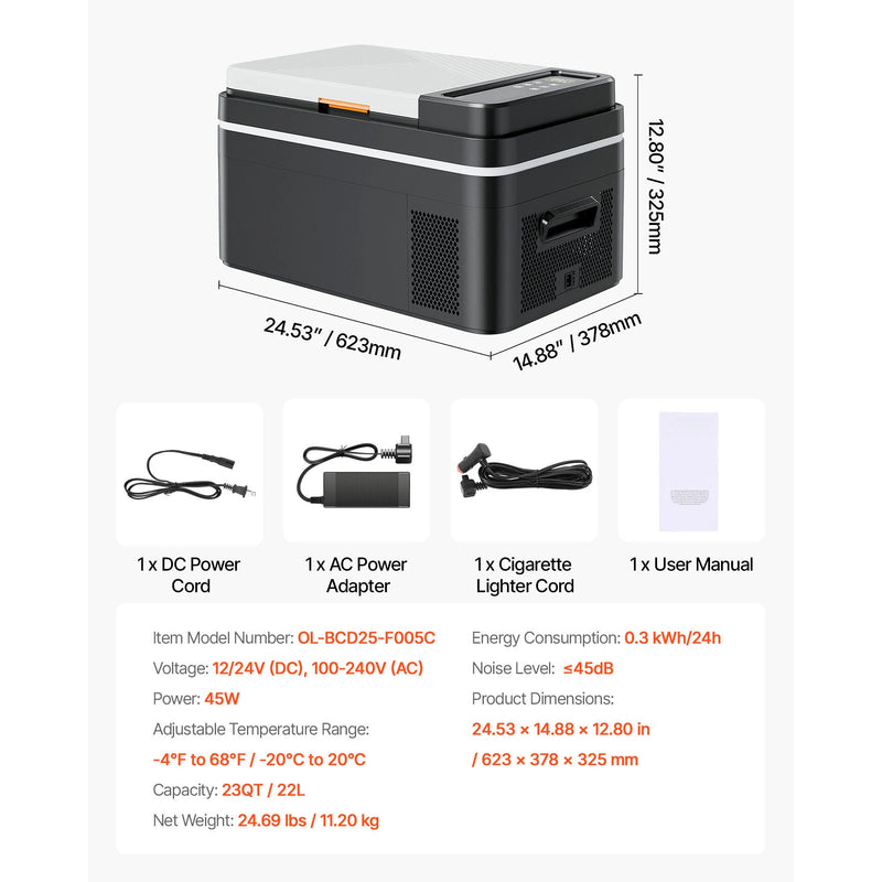 Load image into Gallery viewer, Succebuy 20-55L Portable Refrigerator | Car Electric Compressor Cooler 12/24V DC &amp; 110-240V AC
