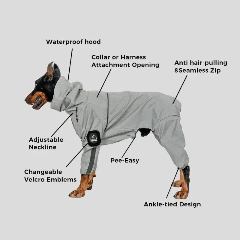 Load image into Gallery viewer, Reflective Pet Dog Jumpsuit Waterproof Raincoat Sunscreen Dog Outdoor Clothes Jacket for Small Medium Large Dog Pet Supplies
