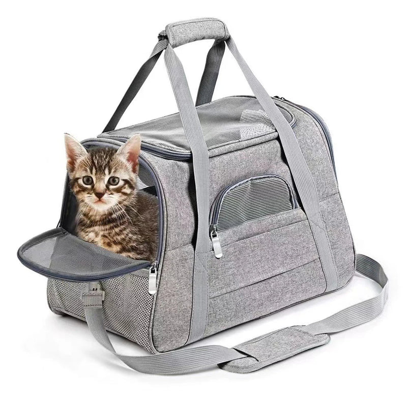 Load image into Gallery viewer, Adjustable Convenient Spacious Soft-Sided Pet Carrier Backpack - Comfortable for Small Dogs and Cats on Long Journeys - Effortle
