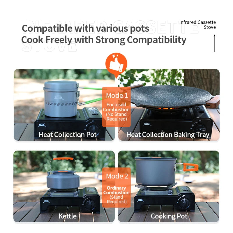 Load image into Gallery viewer, BRS Quick Heat Wind-Resistant Infrared Cartridge Gas Camping Stove | Portable Burner
