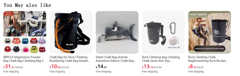 Load image into Gallery viewer, Rock Climbing Chalk Bag|Drawstring Rock Bucket Bag Leakproof Magnesia Sack with Adjustable Carabiner Rock Climbing Gear
