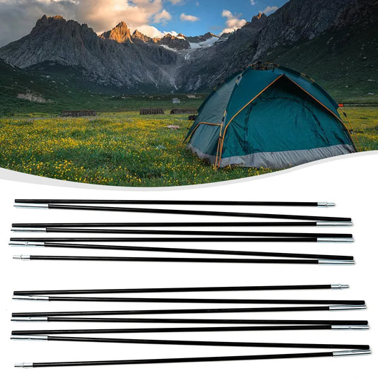 1 Pair 3/3.3/4/4.48/4.9m Fiberglass Tent Rod Camping Tent Pole Bars Support Rods Awning Frames Kit Hiking Travel Canopies Parts