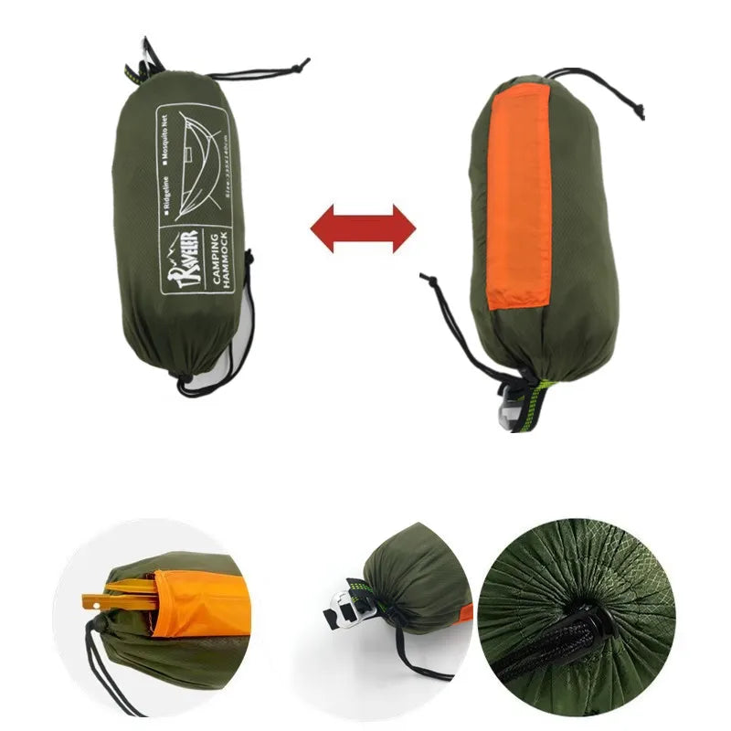 Load image into Gallery viewer, Portable Mosquito Net Hammock – Anti-Rollover, Quick Open Design for Outdoor Comfort
