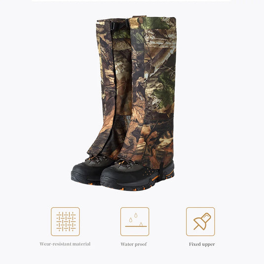 Camo Legging Gaiters | Waterproof Snowboard Boots Cover for Hunting & Hiking