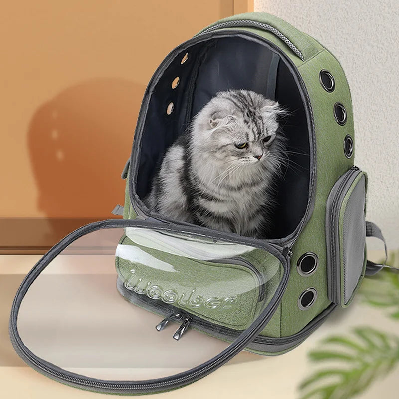 Load image into Gallery viewer, Pawstrip Transparent Pet Carrier Backpack
