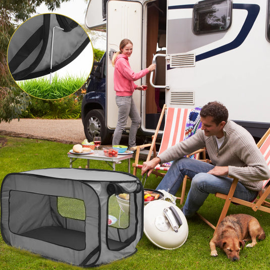 Portable Foldable Dog Travel Crate Pop-Up Kennel Tent for Small Dogs & Cats