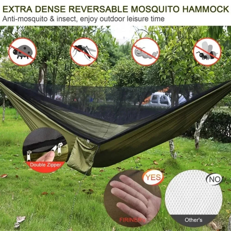 Load image into Gallery viewer, Portable Camping Hammock with Mosquito Net – 250x120cm Lightweight Sleeping Tent
