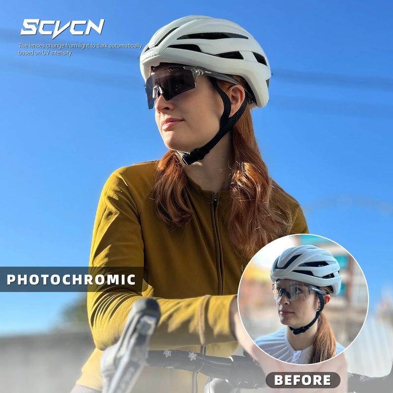 Load image into Gallery viewer, SCVCN Photochromic Cycling Sunglasses – Intelligent Vision for Every Adventure
