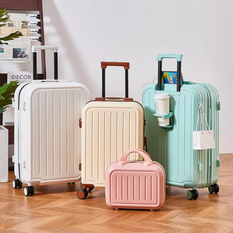 Load image into Gallery viewer, 100% Aluminum Magnesium Alloy Travel Luggage Trolley Luggage 20 22 24 26 28 Inch Trolley Luggage Carry-On Luggage With Cup Holde
