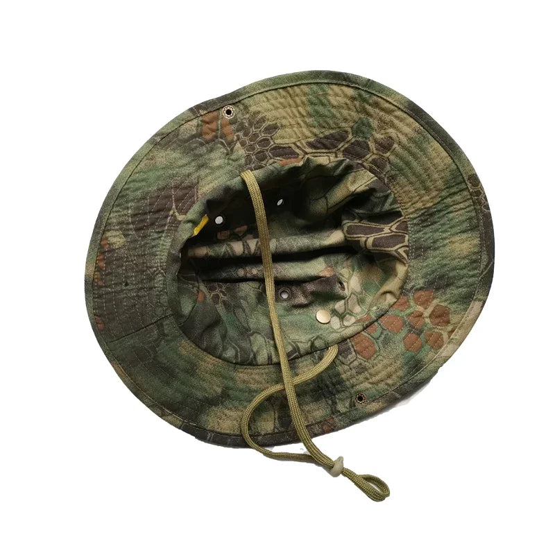 Load image into Gallery viewer, Camouflage Tactical Cap Boonie Hat Caps Camo Men Outdoor Sports Sun Bucket Cap Fishing Hiking Hunting Hats Gear
