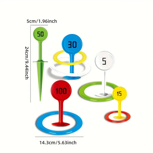 Outdoor Toss Ring Game – Durable PVC Rings for Beach, Lawn, and Poolside Fun