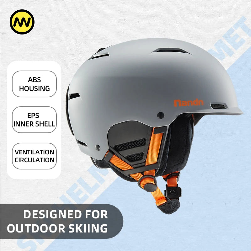 Load image into Gallery viewer, NANDN Ski Helmet Snowboard Carbon Fiber Anti-Collision Helmet Adult Ski Equipment Motorcycle Snow Helmet
