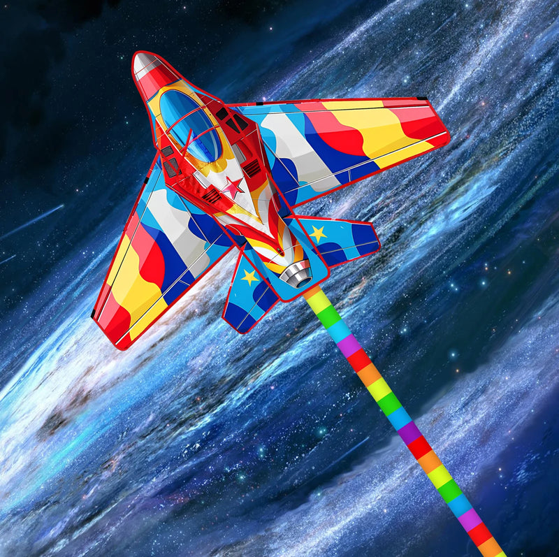 Load image into Gallery viewer, Red Plane Kite for Beginners – Easy-to-Fly Outdoor Fun for All Ages
