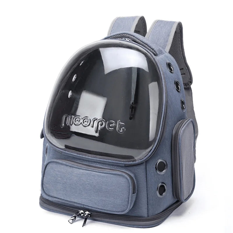 Load image into Gallery viewer, Pawstrip Transparent Pet Carrier Backpack
