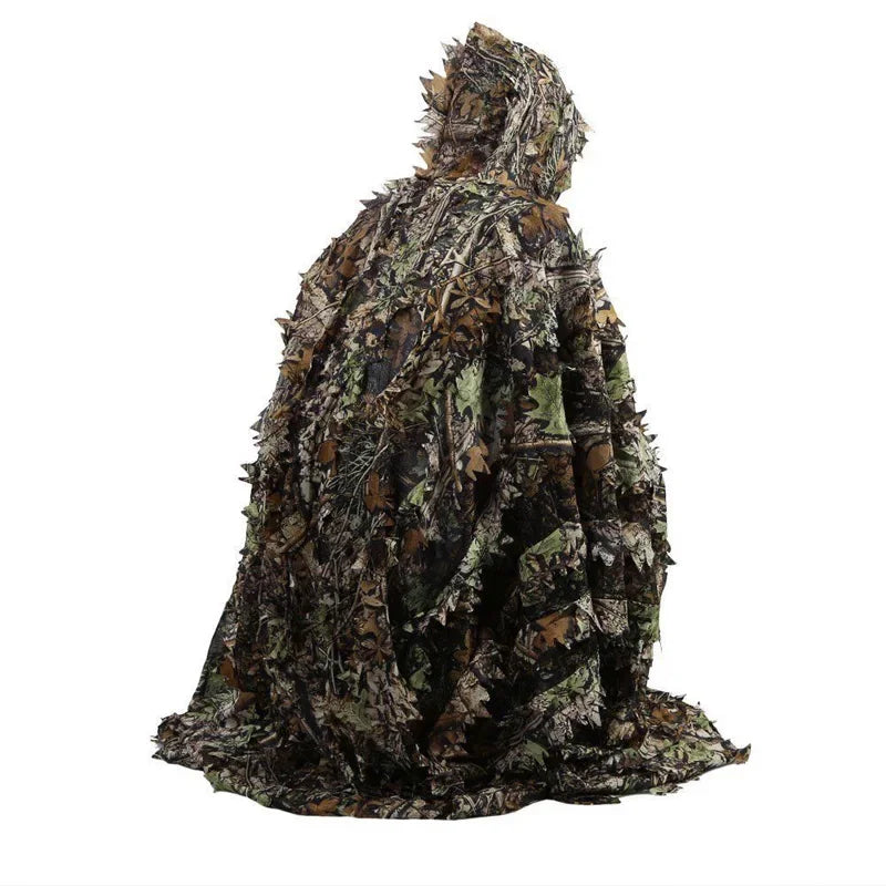 Load image into Gallery viewer, Hunting Camo 3D Leaf cloak Yowie Ghillie Breathable Open Poncho Type Camouflage Birdwatching Poncho Windbreaker Sniper Suit Gear
