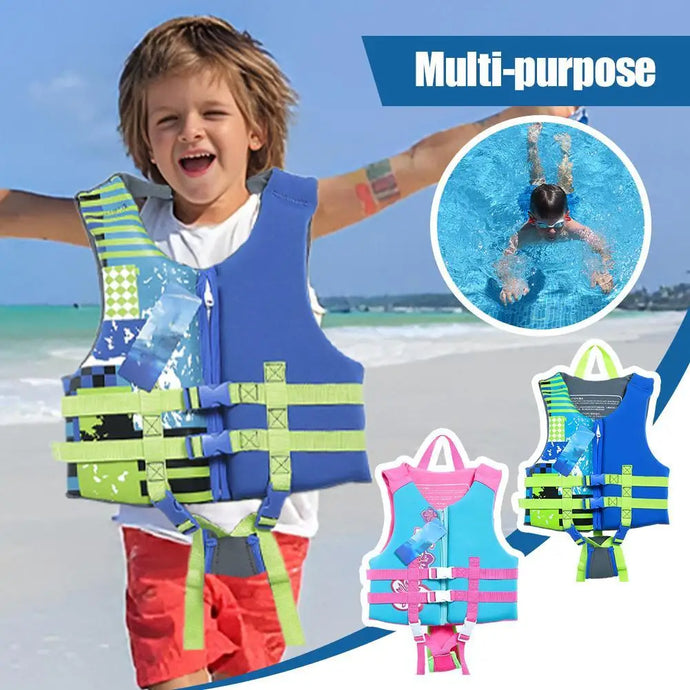 Kids Life Vest Premium Float Swim Vest for Children Swim Training Vest with Adjustable Safety Strap Learn to Swim Floatation