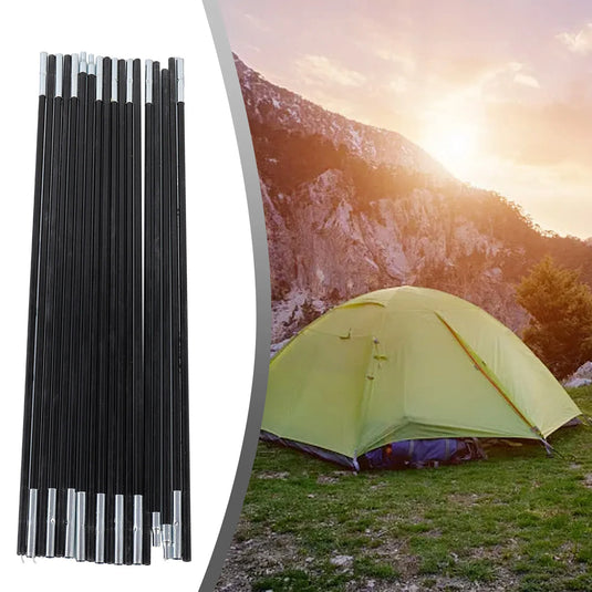 1 Pair 3/3.3/4/4.48/4.9m Fiberglass Tent Rod Camping Tent Pole Bars Support Rods Awning Frames Kit Hiking Travel Canopies Parts