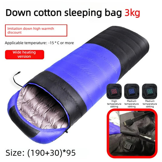USB Electric Heated Sleeping Bag | 3-Level Heat Control | Machine Washable