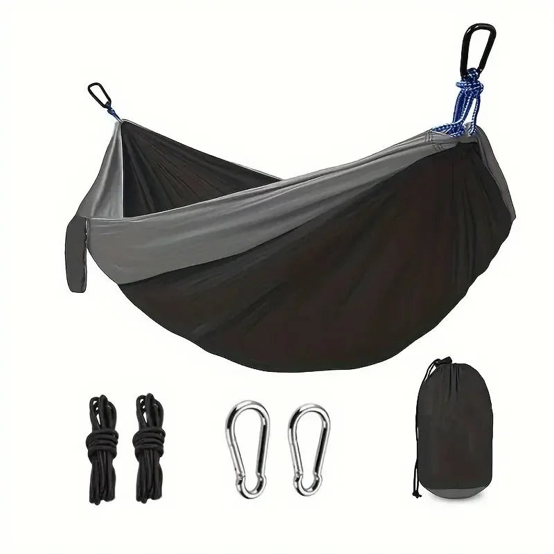 Load image into Gallery viewer, Lightweight Camping Hammock with Tree Straps – Tear-Resistant Nylon Gear for Outdoor &amp; Indoor Use
