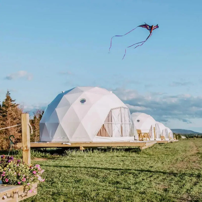 Load image into Gallery viewer, Geodesic Dome Manor greenhouse Tent Leisure Resort Vacation Outdoor Glamping Round Tent Transparent Starry Sky Luxury Hotel Dome
