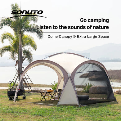 Sonuto Dome Canopy Large Tent – All-Season Sun Shelter with Rainproof Pavilion Design