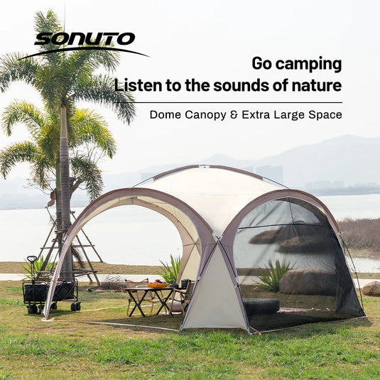Sonuto Dome Canopy Large Tent – All-Season Sun Shelter with Rainproof Pavilion Design