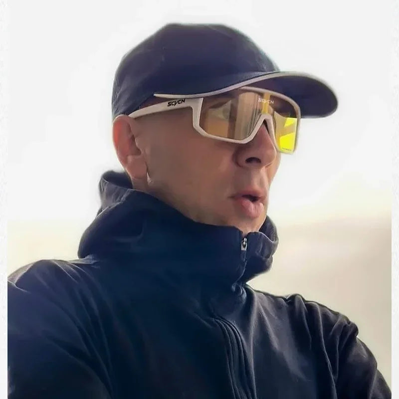 Load image into Gallery viewer, SCVCN Yellow Polarized UV400 Cycling Sunglasses – Precision Vision for Active Lifestyles
