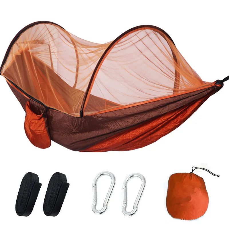 Load image into Gallery viewer, Anti-Mosquito Parachute Camping Hammock – Single &amp; Double Sizes
