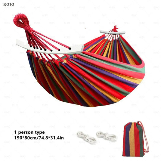 Thickened Canvas Camping Hammock Chair – Single Person with Travel Bag