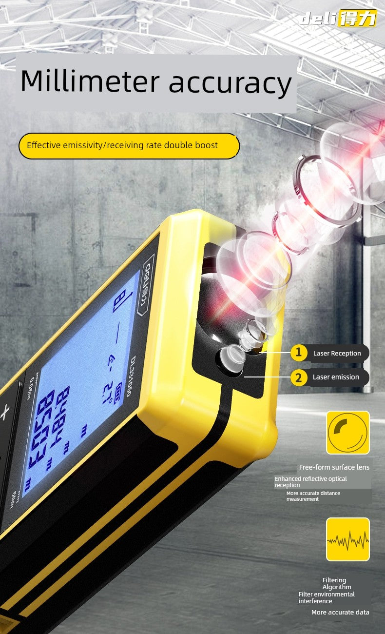 Load image into Gallery viewer, Deli Handheld Electronic Ruler Multi-Function Laser Rangefinder
